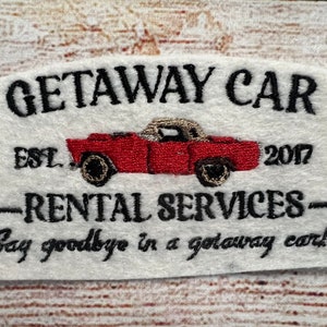 Taylor Getaway Car Rental Service Patch Swift Reputation Album Eras Tour,Jacket and hat embellishment, Embroidered decoration, iron-on patch