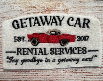 Taylor Getaway Car Rental Service Patch Swift Reputation Album Eras Tour,Jacket and hat embellishment, Embroidered decoration, iron-on patch
