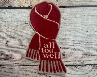 All Too Well Patch, Tayl Red Scarf Red Album Inspired Badge, Jacket and hat embellishment, Embroidered decoration, iron-on patch