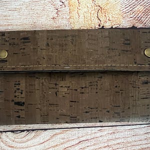 Cartera de corcho de diseño, carteras de mujer, monederos finos de moda, carteras de mano, corcho marrón de Portugal, cartera para tarjetas de crédito para ella