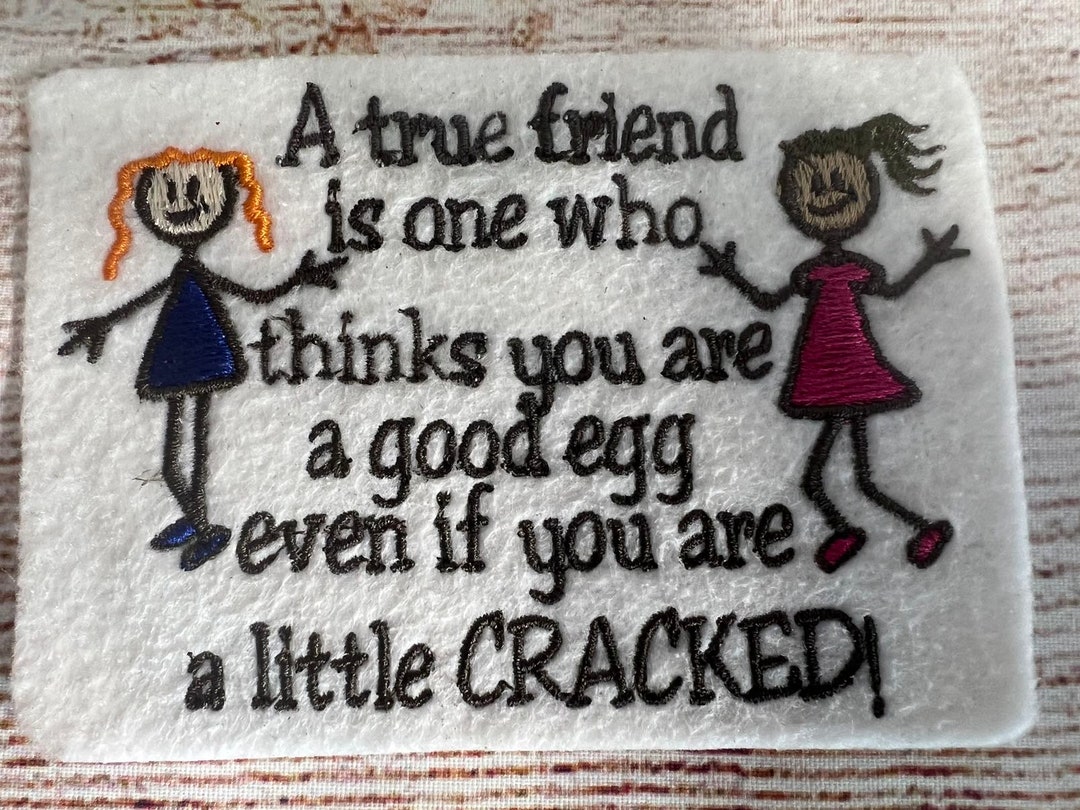 A True Friend Patch, Friends Are Forever, Embroidered Decoration, Patch ...