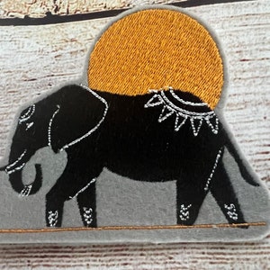 Elephant Patch, Circus Elephant Embroidered decoration, iron-on patch, sew on patch