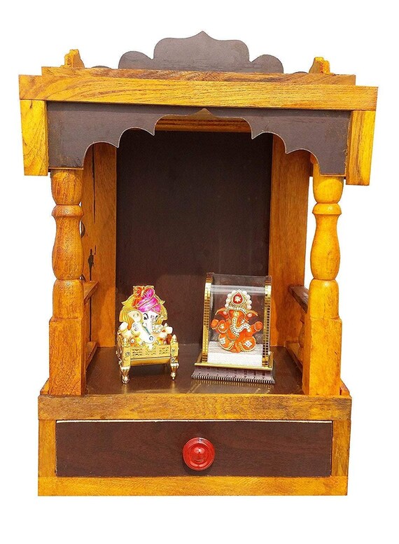 Wooden Wall Hanging Temple for Pooja Living Room Home Decor Etsy
