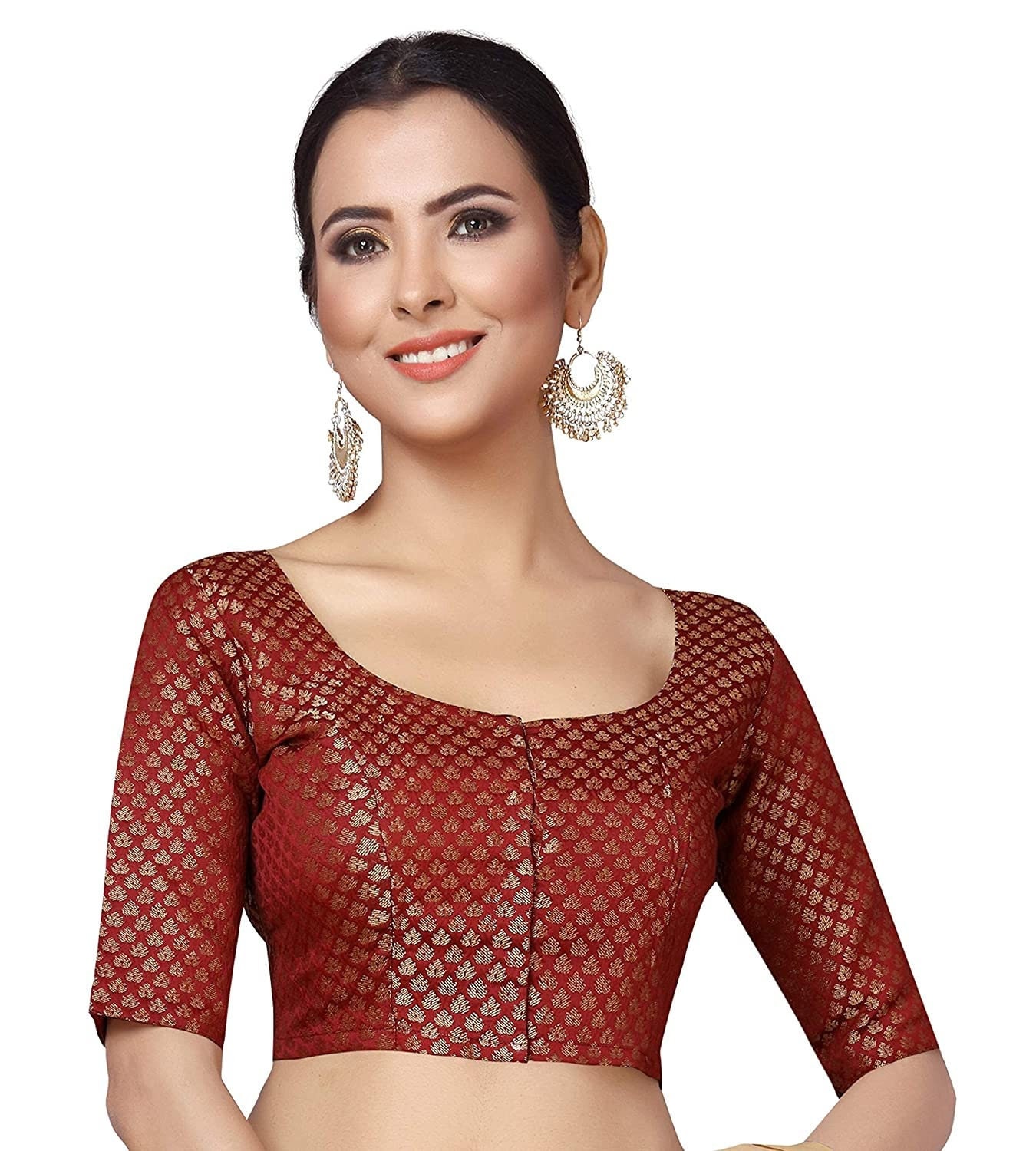 maroon silk blouse readymade