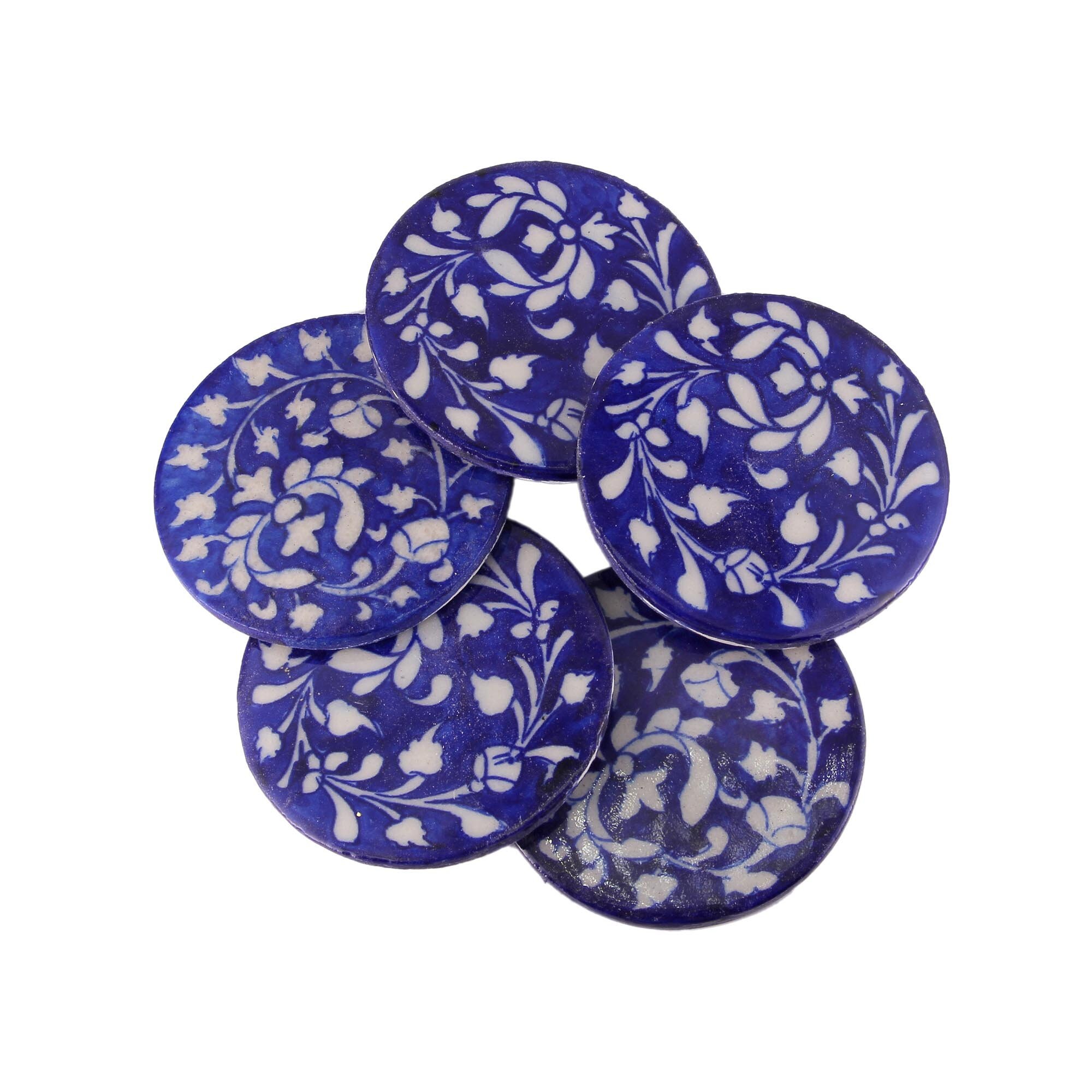 Ceramic Tea Coaster/Handmade Tea Coaster/ Ceramic Blue Poetry Etsy