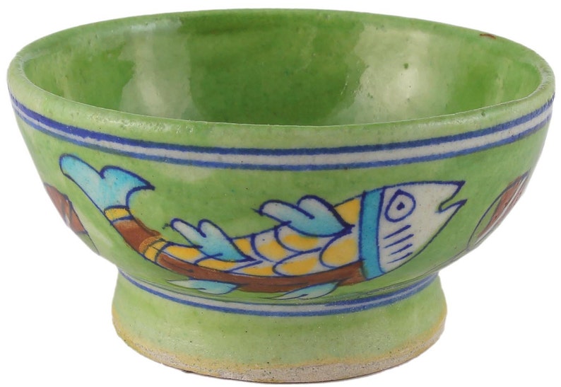 Handmade Blue Pottery Bowl