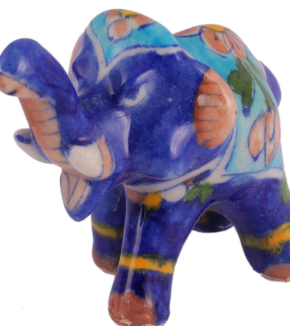 Handmade Showpiece/blue Pottery Elephant / Decor Elephant for Etsy