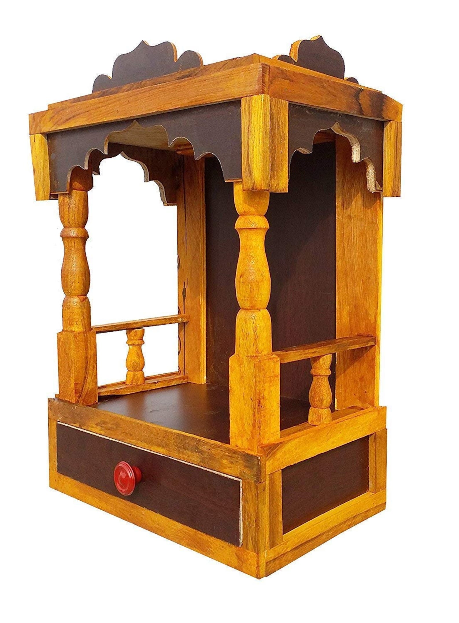 Wooden Wall Hanging Temple for Pooja Living Room Home Decor Etsy