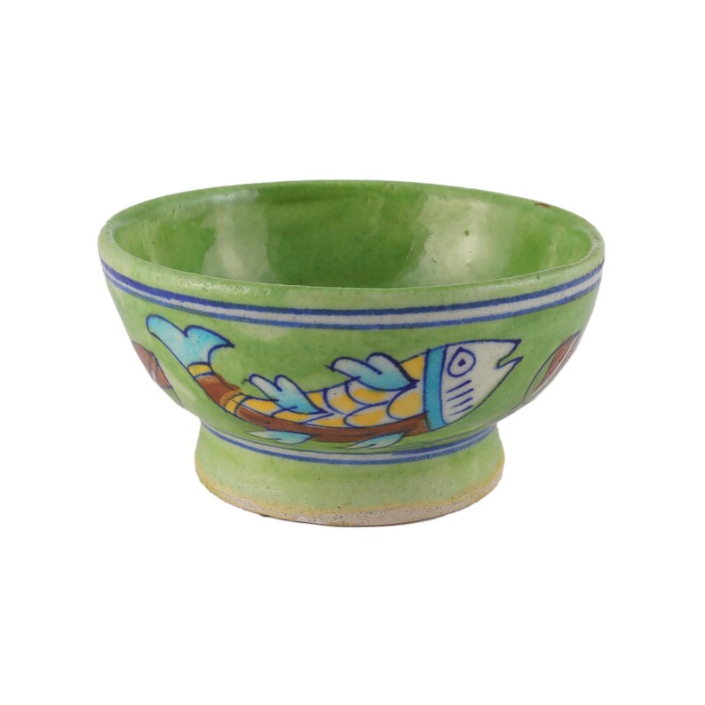 Handmade Blue Pottery Bowl