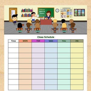 Afdrukbaar lesrooster: lesrooster, lesrooster, lesrooster, lesrooster - pdf direct downloaden