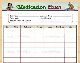 daily medication chart template