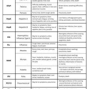 Printable Child Vaccination Schedule Immunization Record image 2