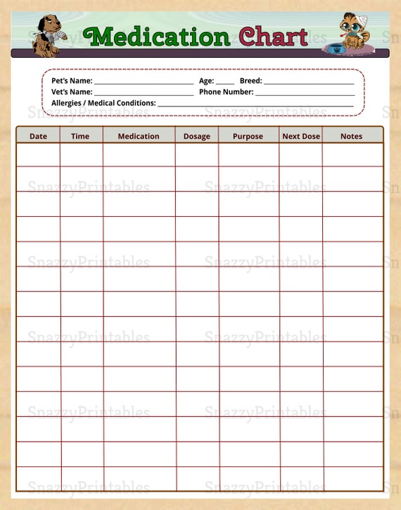 Vaccination For Dogs Chart