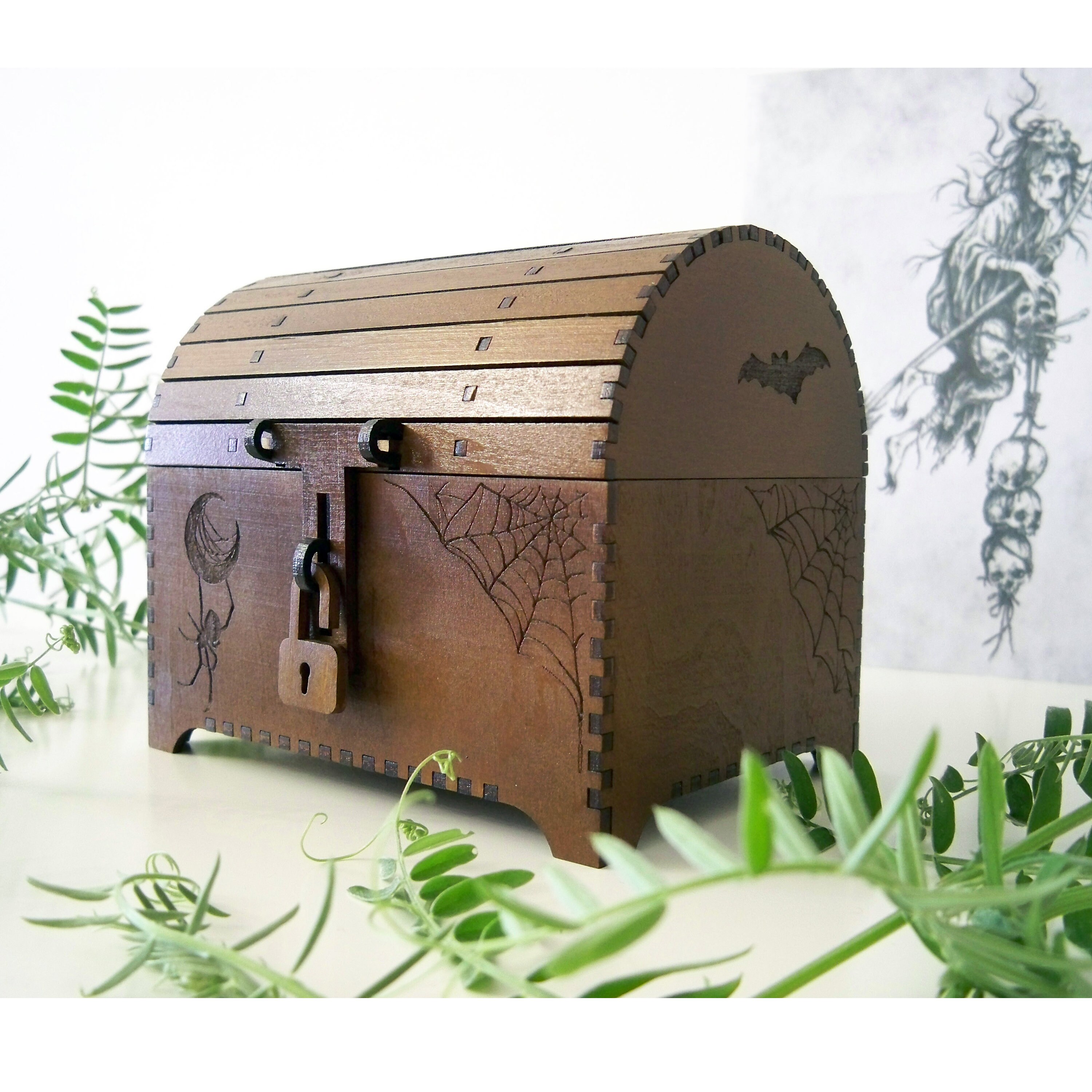 Witchy chest box Ritual tools storage Witchcraft Etsy