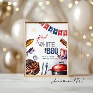 Fourth of July Table Signs Printable | 4th of July Party Decor | Patriotic Table Signs | Red White and Blue Table Decor | Instant Download