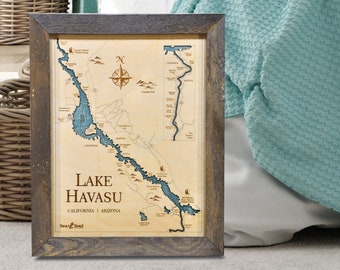 Pittsburgh Map Company Lake Havasu Arizona and California Map