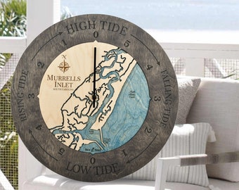 South Carolina Tide Clock, Hilton Head, Waccamaw Neck, Pawleys Island, Charleston, Murrells Inlet, Surfside, Edisto, Myrtle Beach and More