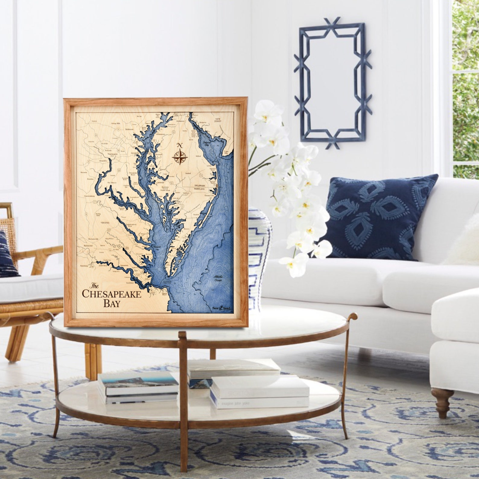 Nautical Chart Wall Art 3D Wood Map Wall Art Fisherman Gift Etsy