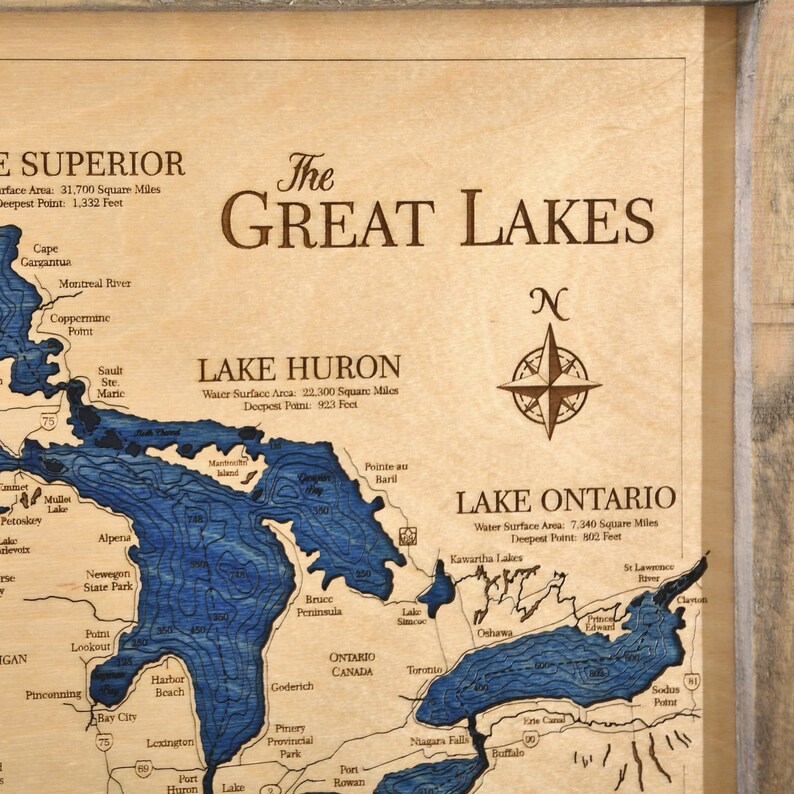 Best Selling Great Lakes 13x16 Wall Art 3D Wood Etsy