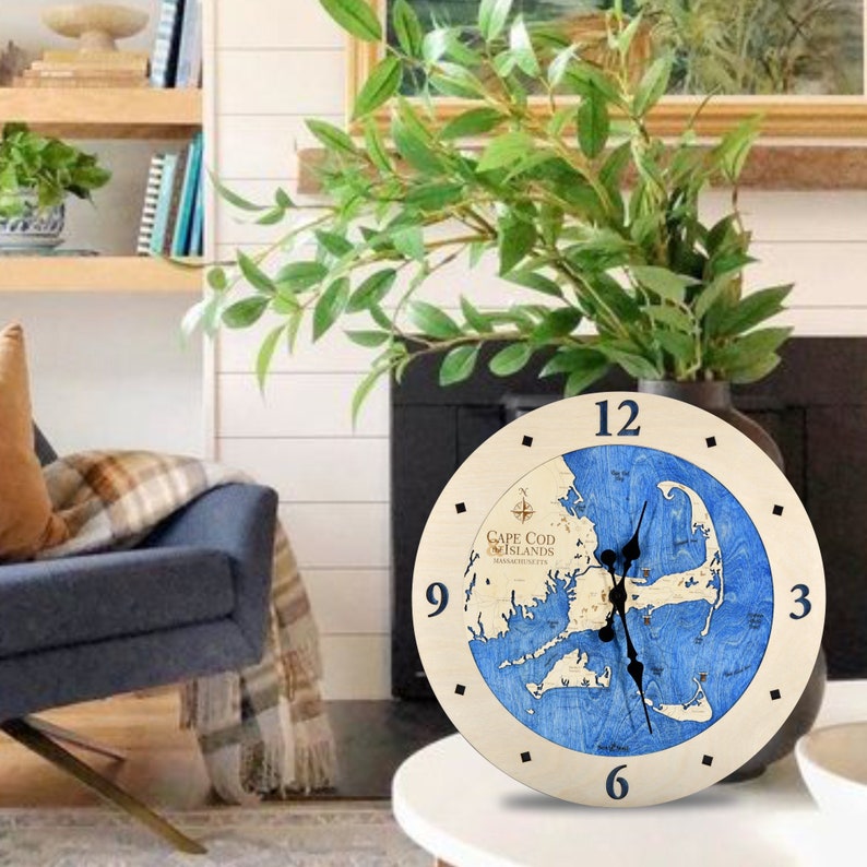 BEST SELLING Cape Cod Nautical 3D Wood Map Wall Clock Cape Etsy