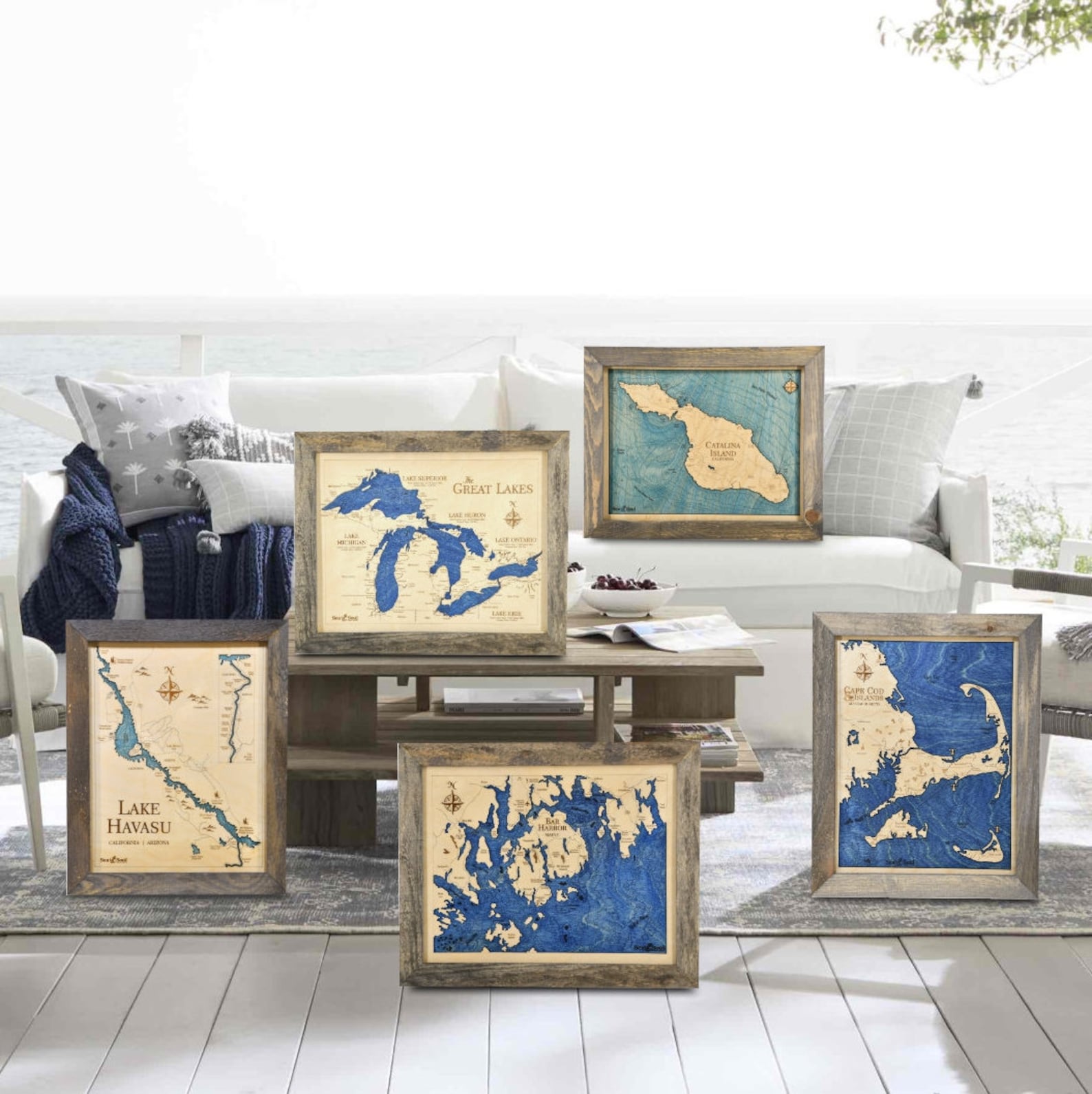 Lake Keowee 3D Wood Map Wall Art Topographic Water Depth Map Etsy