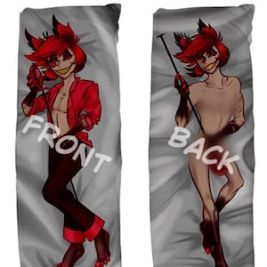 Alastor Dakimakura | Hazbin Hotel-Inspired Double-Sided Body Pillow Case | NSFW Radio Demon Pillow | 18+ Fan Art Gift for Adults