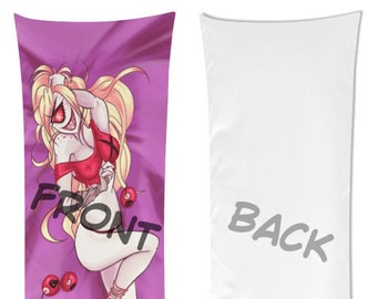 Hazbin Hotel inspired Cherri Bomb single-sided body pillow case, dakimakura, SFW illustration, oversized pillow, pillow buddy, fan made art