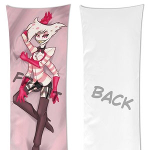Poszewka na poduszkę jednostronna z motywem Angel Dust inspirowana SFW Hazbin Hotel, dakimakura, duża poduszka, poszewka na poduszkę z grafiką SFW, poduszka dla przyjaciela