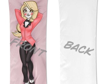 Charlie SFW Hazbin Hotel inspirado en una funda de almohada corporal de un solo lado, dakimakura, Charlotte Magne, almohada de personaje, funda de almohada de gran tamaño, LGBTQ