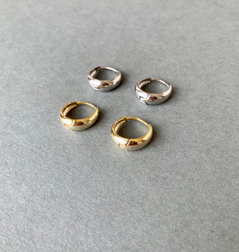 thick round hoop earrings