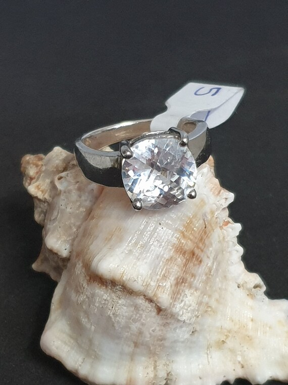 Vintage dames ring met steen 925 zilver