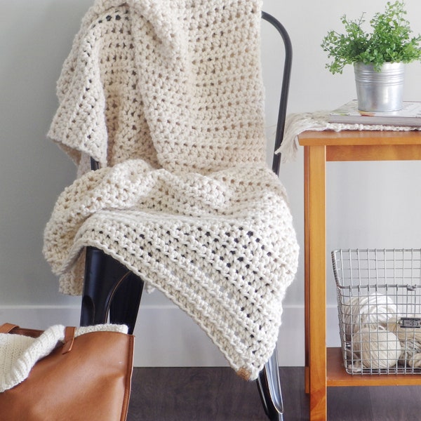 Chunky Cuddle Up Crochet Blanket Pattern