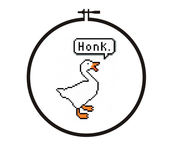 Untitled Goose Game Cross Stitch Pattern Pdf Digital Download Etsy