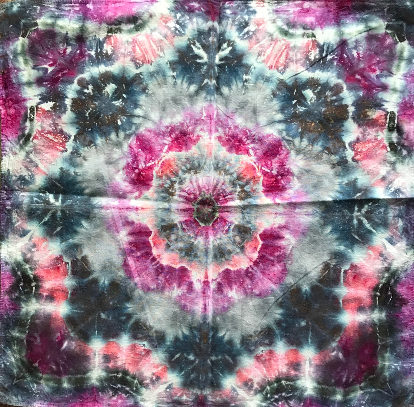 Bandana TieDyed/Various Designs and Color Combos/Handmade/ Etsy