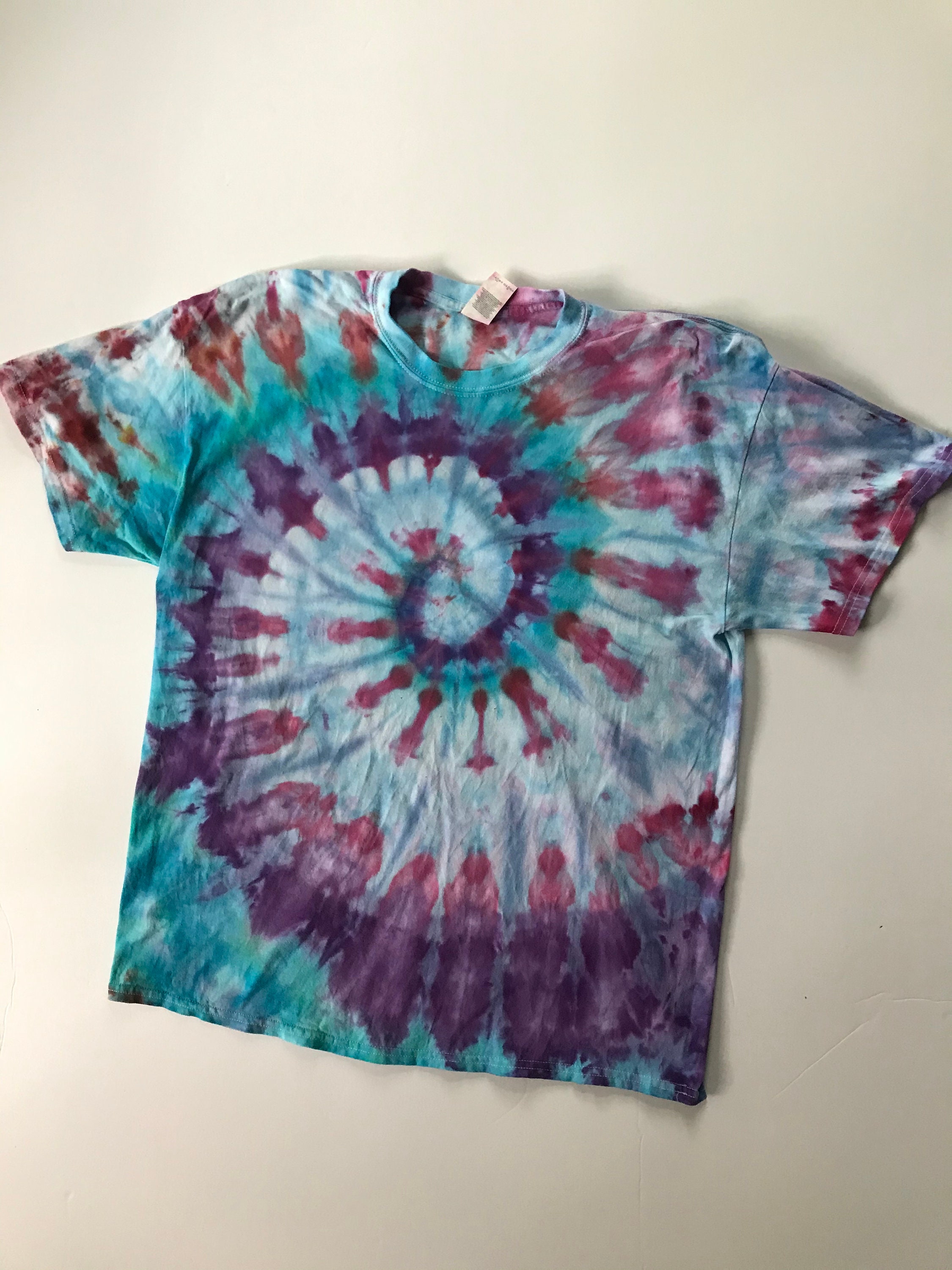 XL UnisexTie Dye T-Shirt/ Spiral/Short Sleeve/Crew Neck/ | Etsy