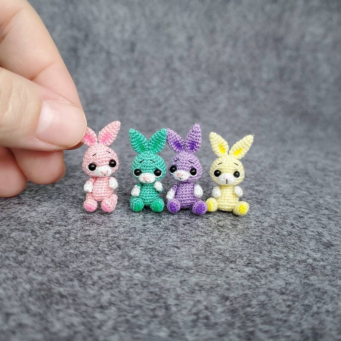 Micro bunny toy Bunny Miniature stuffed Animals Ooak Bunny Etsy