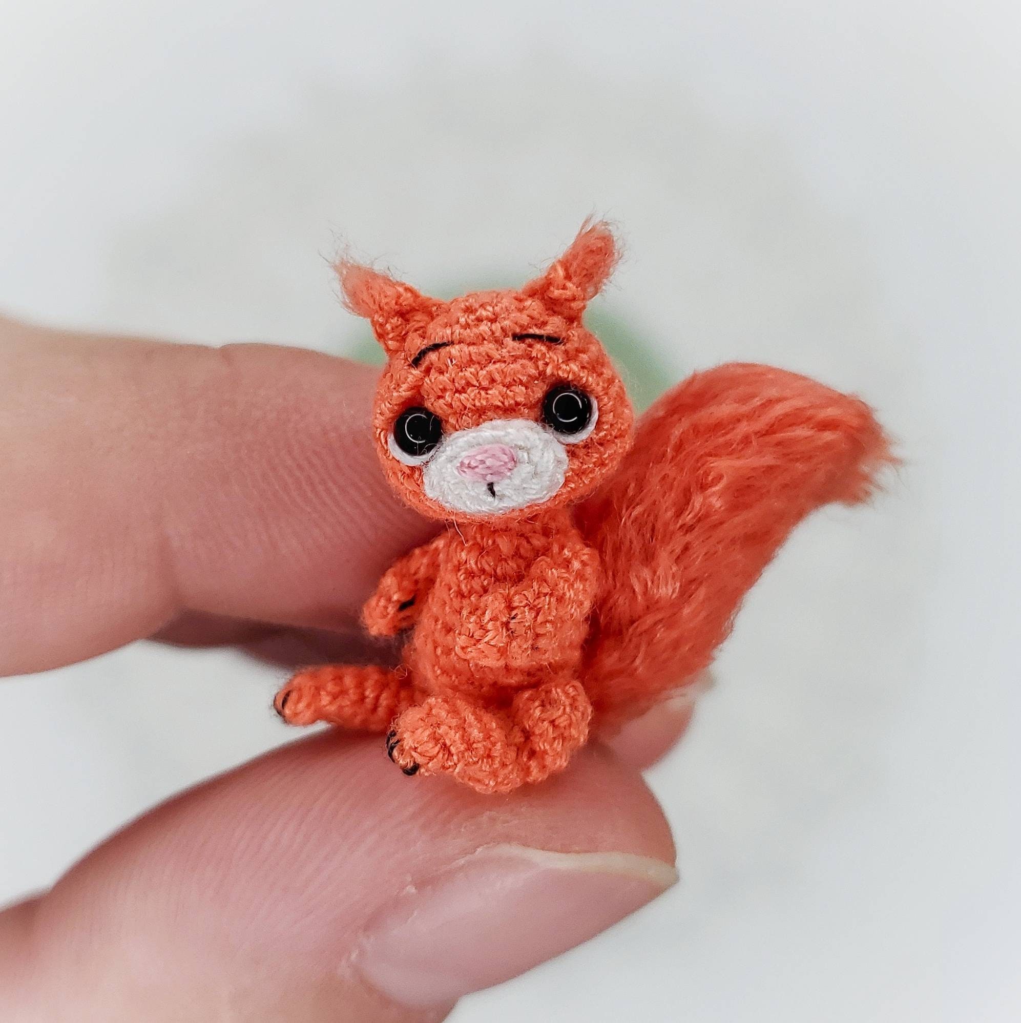 Micro squirrel 1 in Nutshell Miniature squirrel toy Etsy