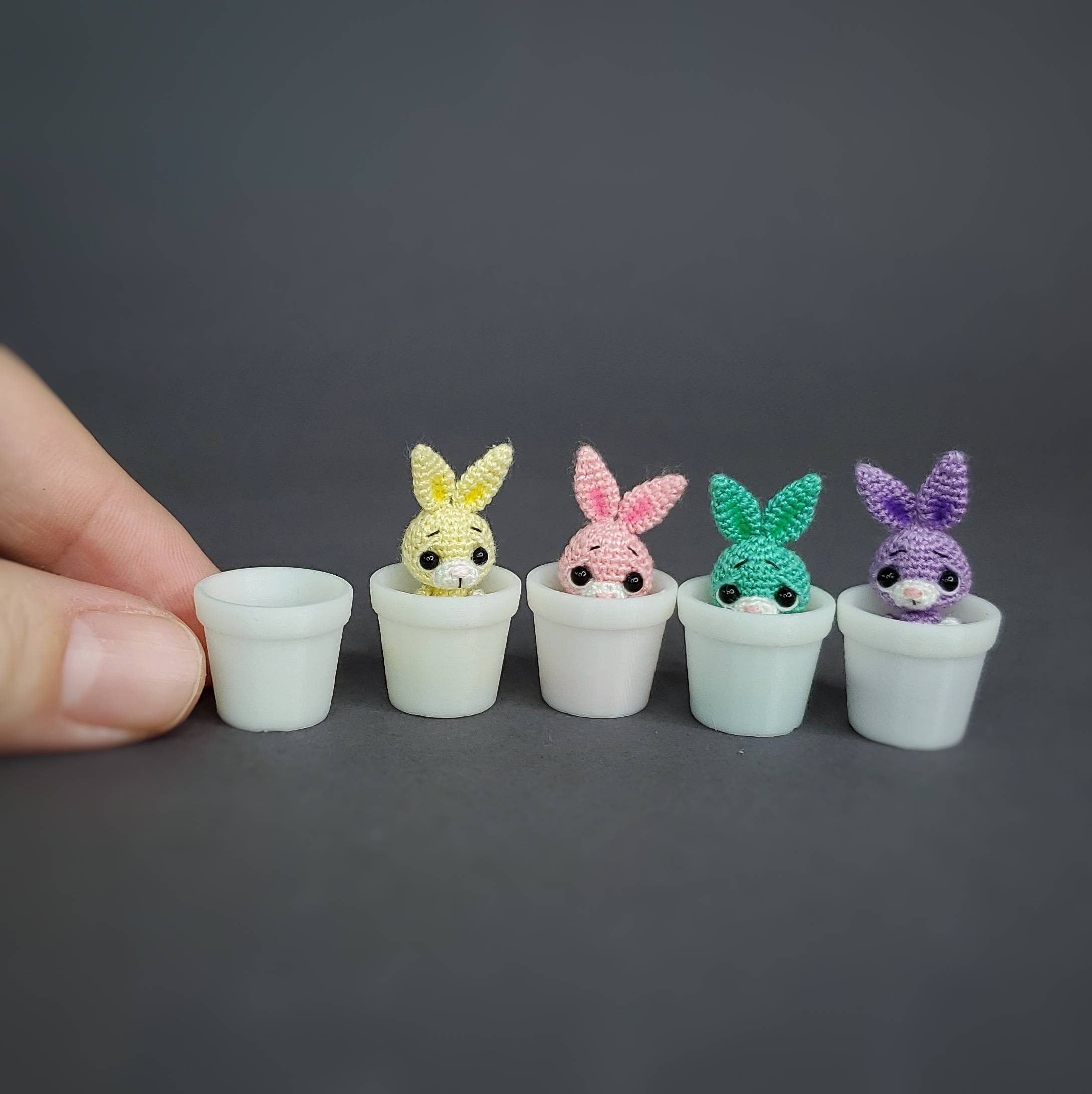 Micro bunny toy Bunny Miniature stuffed Animals Ooak Bunny Etsy