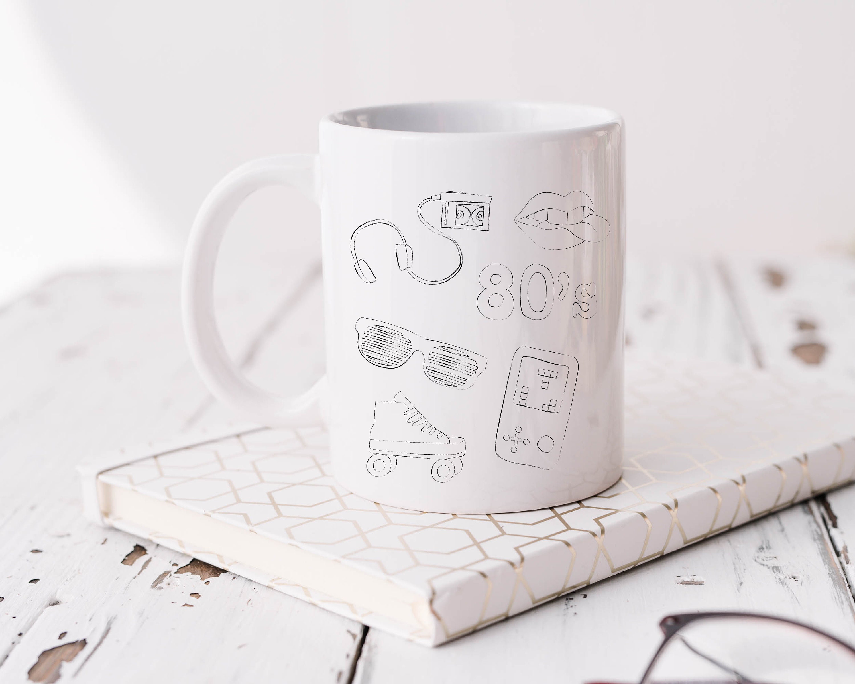 80s Clipart Bundle, Roller Skates Clipart, 1980, Retro, Rad, Digital