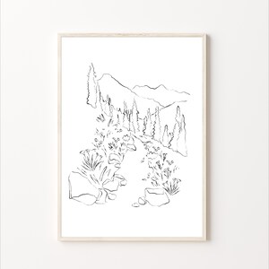 Woodland Camping Clipart Bundle, Forest Animals Hand-drawn Line Art ...