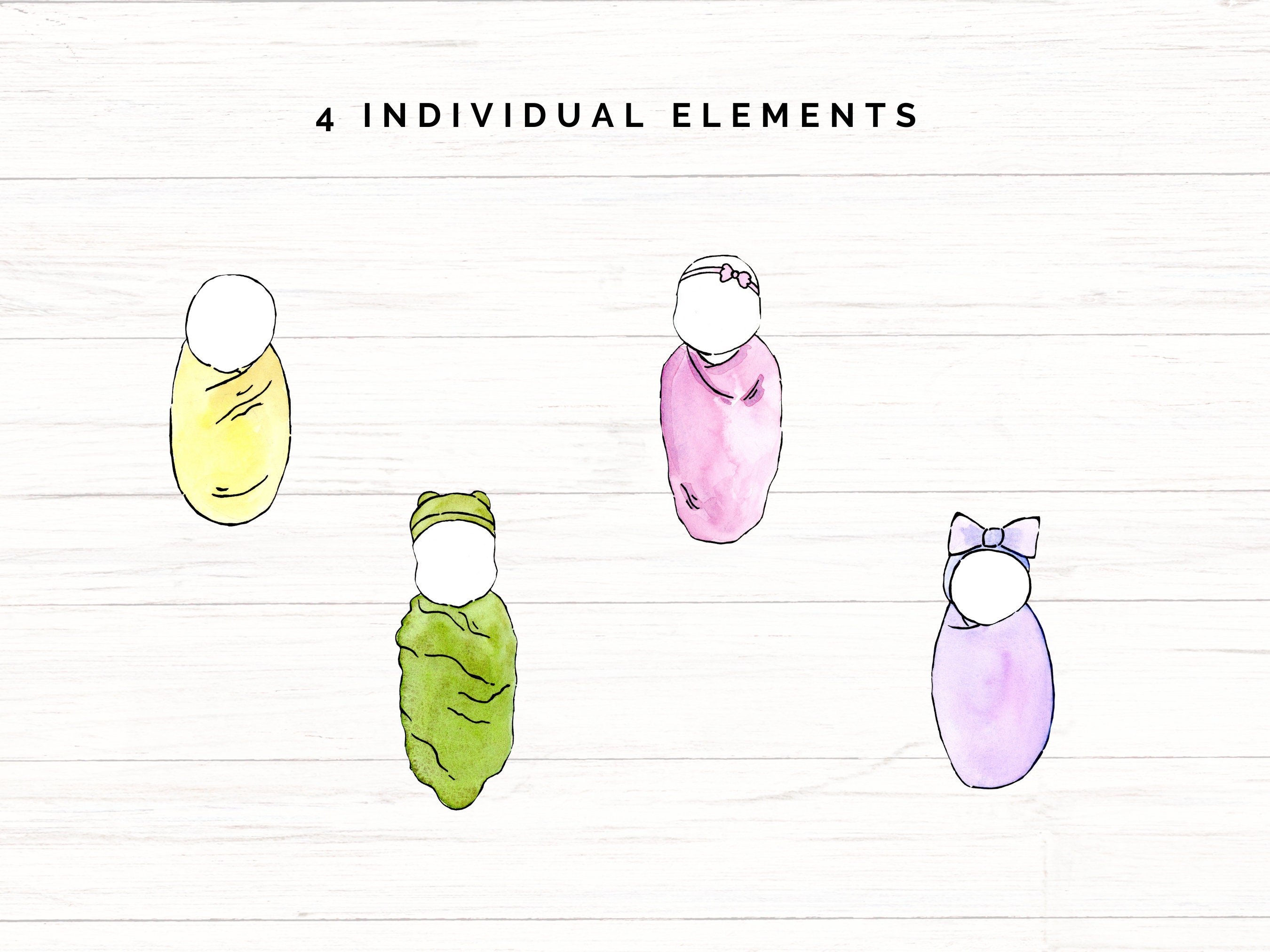 Newborn Baby Clip Art Bundle Gender Neutral Girl Boy - Etsy