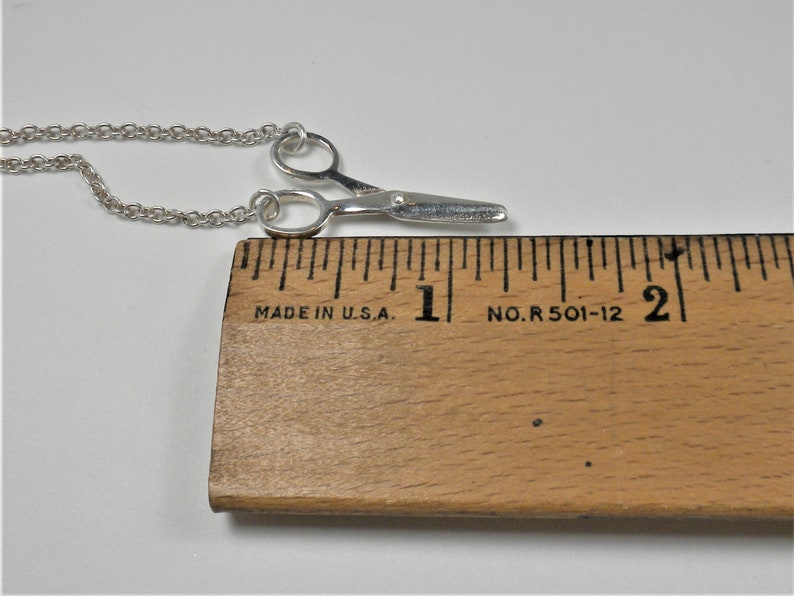 Italian 925 Dyadema Sterling Silver Scissors Necklace