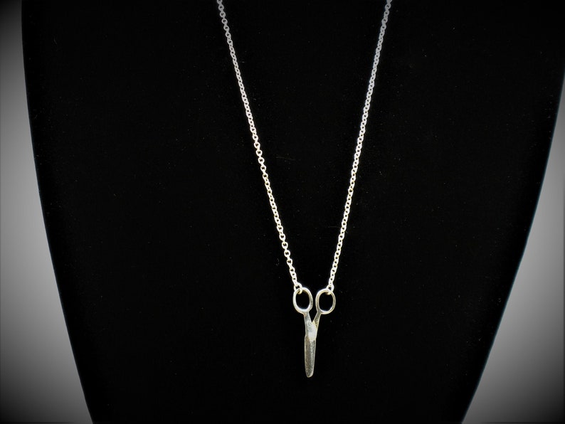 Italian 925 Dyadema Sterling Silver Scissors Necklace