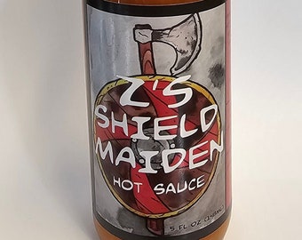 Sweet and Hot Sauce, 4 Pepper Honey Blend, Global Award Winning Hot Sauce SHIELD MAIDEN