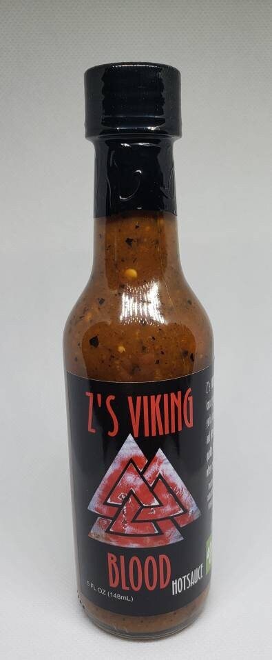 Z's Viking Blood Hot Sauce Roasted Hot Sauce Smoky Flame Hot Sauc…