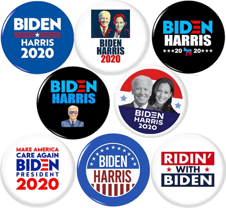 5X Joe Biden Kamala Harris For President American Flag 2.25/" Pinback Button Pin