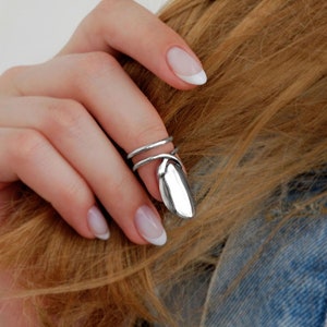 Fingertip Ring Finger Nail Art Trendy Nail Open Adjustable Rhinestone  Zircon Fingernail Protective Cover Birthday Gift for Her 