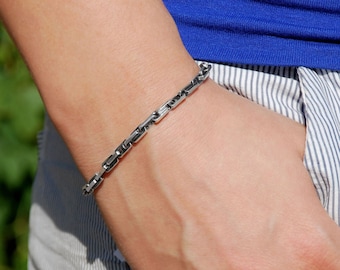Anchor Silver Bracelet Weaving for Man or Woman / Silver Anchor