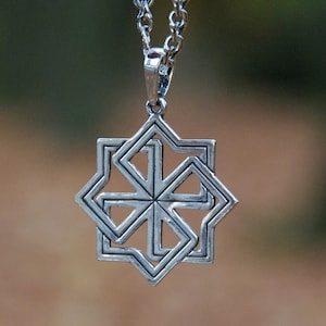 Silver Molvinets Norse Slavic Pagan Pendant Jewelry Necklace / Mens Viking Amulet Talisman