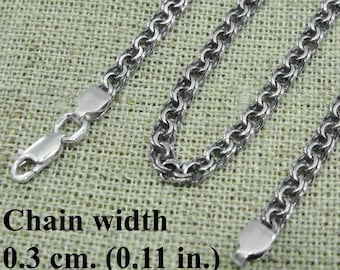 Collier chaîne en argent fin pour petit pendentif Femme ou homme